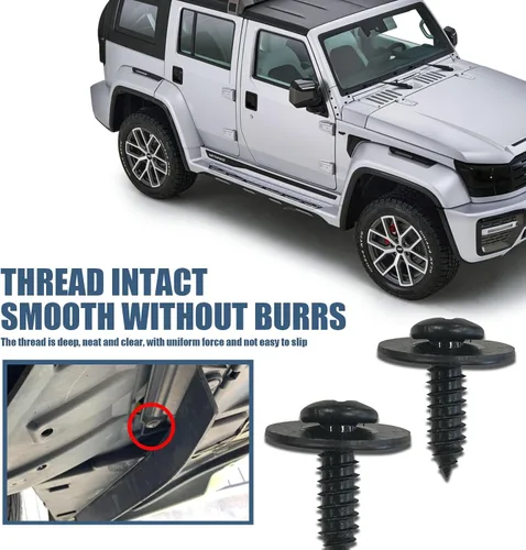 Vista 6 de Fogfar 20 tornillos para guardabarros fijos para carrocería de automóvil, LS-13 M5 de diámetro de agujero de metal, arandela cruzada, tornillos