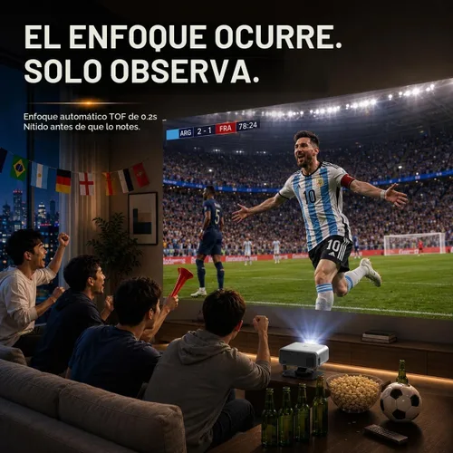Vista 4 de [Aplicación con licencia oficial y 4500 ANSI] Proyector 4K con WiFi y Bluetooth, audio Dolby 3D y proyector inteligente