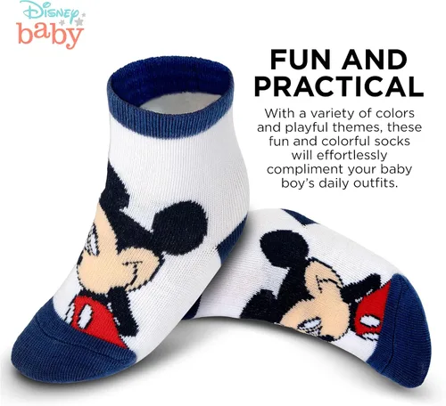 Vista 3 de Disney 10-Pack Mickey Mouse Baby Boy Infant Sock Multicolor - 0-24 Months