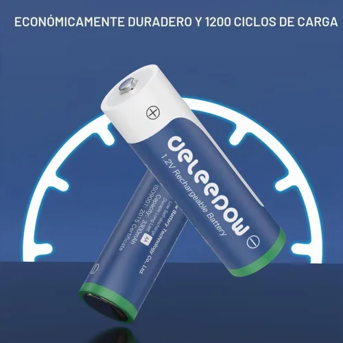 Vista 4 de NiMH AA AAA Baterías 3300mAh 1200mAh 8+8 Pack con cargador, 1.2V