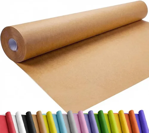 Vista 41 de SMART&CASUAL Papel de regalo negro de 17.8 x 760 pulgadas (63 pies) de papel kraft para regalo, tablón de anuncios, ramos, flores, niños, embalaje