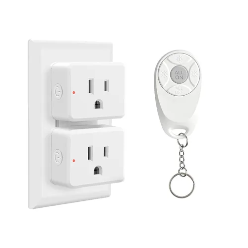 Vista 40 de Toma de control remoto, interruptor de luz y enchufe remoto greencycle con interruptor de luz inalámbrico, rango de 500 pies, no necesita cableado