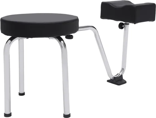Vista 6 de Taburete de pedicura con reposapiés, estación de pedicura de altura ajustable para tecnología de uñas, silla de manicura portátil para manicuristas