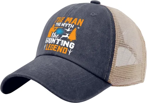 Vista 2 de Man Myth Legend Hunter Sombrero de golf Sombreros y gorras para mujer Azul púrpura 04 Sombrero para correr Hombres Regalos para mujeres Sombreros