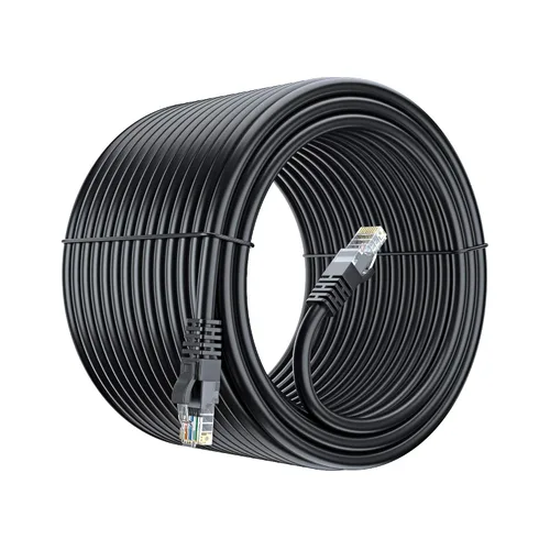 Vista 29 de Maximm Cable Ethernet Cat 6 de 30 pies, cobre 100% puro, cable LAN Cat6, cable de Internet, cable de conexión y cable de red, UTP (negro) de 30 pies