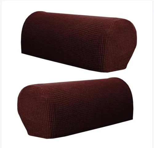 Vista 4 de Paquete de 2 fundas de sofá color amarillo cálido, protectores de arañazos de gatos navideños para muebles beige, fundas elásticas antideslizantes
