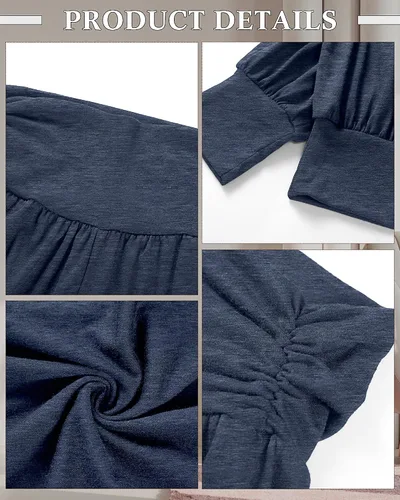 Vista 6 de Locoowai Paquete de 2 pantalones deportivos de yoga para mujer, cómodos pantalones deportivos con bolsillos, casuales, holgados, cómodos, de cintura