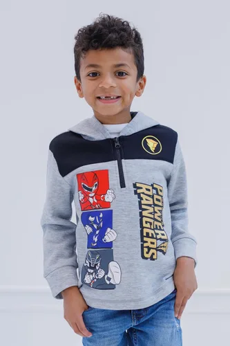 Vista 2 de Power Rangers - Sudadera de forro polar con media cremallera para niños de pequeño a grande