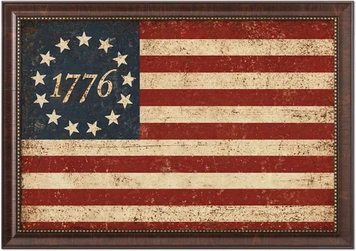 Vista 26 de DECORARTS - Arte de pared enmarcado con bandera de los Estados Unidos. Impresiones giclée en lienzo para decoración de pared. Total