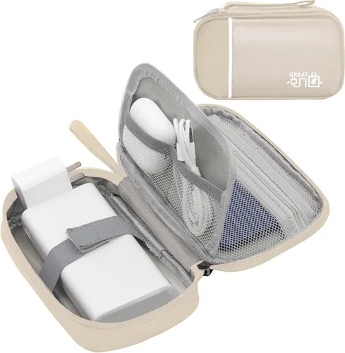 Vista 21 de Organizador de Electrónica, Funda Organizadora de Cables de Viaje, Bolsas Organizadoras de Cables Portátiles, Estuche de Almacenamiento