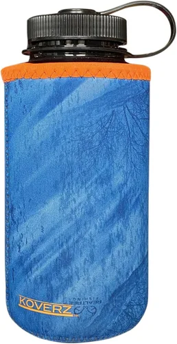 Vista 75 de Funda de neopreno para botella de agua Koverz, funda de neopreno, se ajusta a botellas de agua de 24-30 oz, lavable y reutilizable, tamaño grande