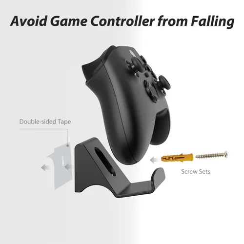 Vista 3 de 2 Pack for Xbox Controller Holder Wall Mount & Headset Wall Mount, Keep Room Tidy, for Video Game Xbox PS3 PS4 PS5Switch, with Adhesive and
