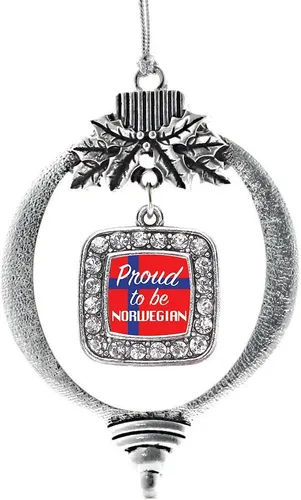 Vista 89 de Inspired Silver - Adorno con dije de reina de rodillo - Adornos navideños cuadrados de plata con joyas de circonita cúbica