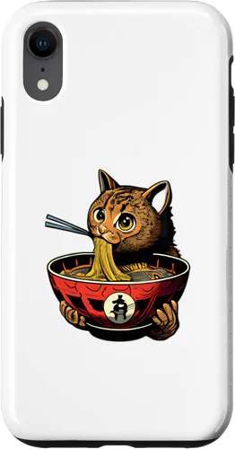Vista 9 de Funda para iPhone 12 mini Ramen Cat Kawaii Anime japonés Kawaii Neko