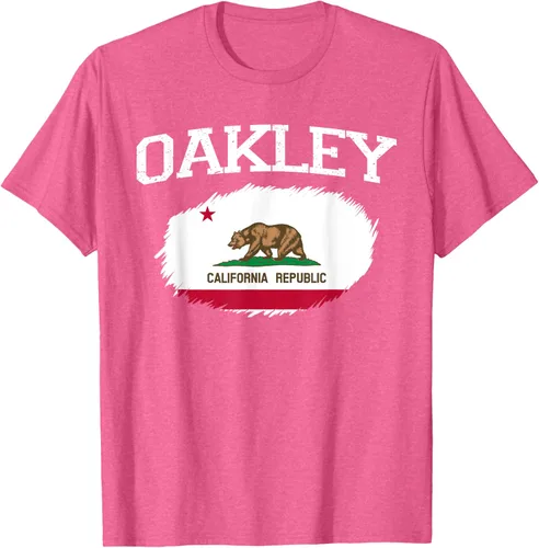 Vista 28 de OAKLEY CA CALIFORNIA Flag Vintage USA Sports Hombre Mujer Camiseta, Negro