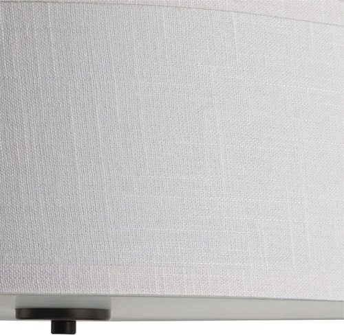 Vista 5 de Progress Lighting Inspire - Luz semiempotrada de 18" con 3 luces, grafito Grafito con pantalla de lino de verano