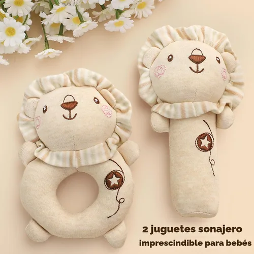 Vista 3 de Golray 9 piezas Cestas de Regalo para Bebés Recién Nacidos para Niños y Niñas Baby Shower, 2 Sonajeros/Juguete Colgante