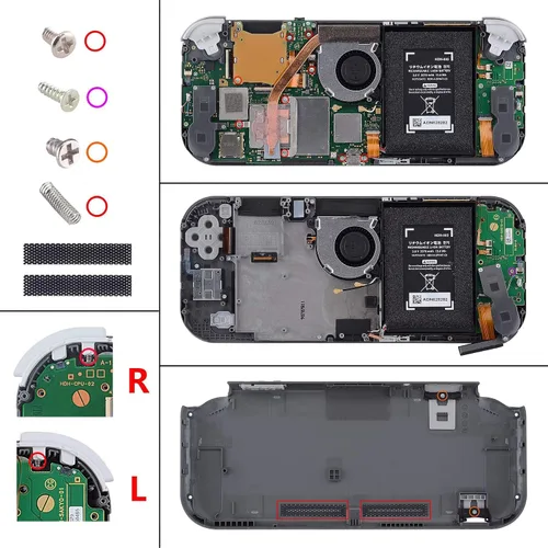 Vista 7 de eXtremeRate Carcasa de repuesto para Nintendo Switch Lite de color naranja transparente para Nintendo Switch Lite, NSL con protector de pantalla
