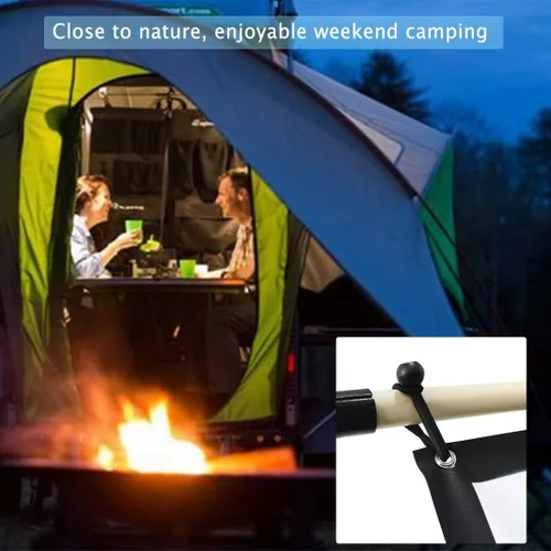 Vista 6 de Paquete de 30 bolas elásticas, cuerda elástica negra pesada de 4 pulgadas, correas elásticas multifuncionales para camping, tiendas de campaña