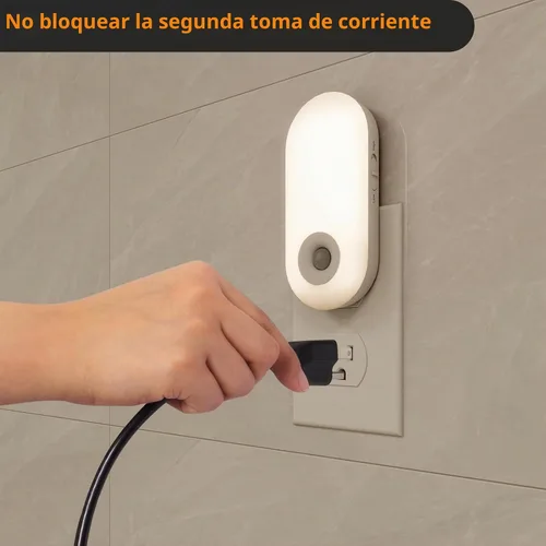Vista 5 de Dawnrise Luces nocturnas brillantes que se enchufan en la pared, sensor