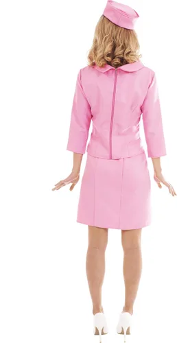 Vista 6 de Toynk Legally Blonde 2 - Disfraz de Elle Woods Diseño auténtico inspirado en la película Incluye chaqueta rosa, falda y sombrero de pastillero