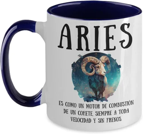 Vista 4 de Aries Signo Zodiacal Regalo para hijado, hijo, mamá, papá