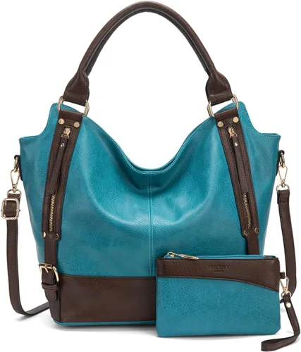 Vista 13 de Bolso tote para mujer, carteras de cuero PU, bolsos de hombro hobo de moda con correa de hombro ajustable