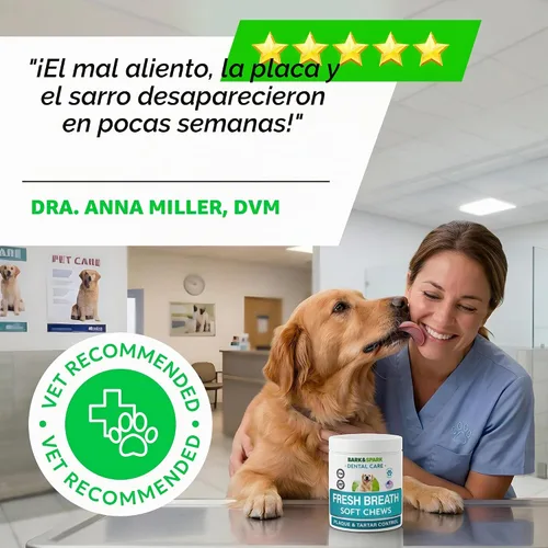 Vista 5 de BARK&SPARK Masticables ambientadores de aliento de dientes de perro Probióticos para ayudar al aliento