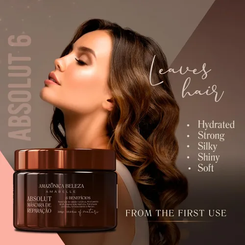 Vista 5 de Absolut - Máscara de tratamiento para reparar el cabello, repara, hidrata, suaviza, desenreda, nutre y fortalece, 10 onzas