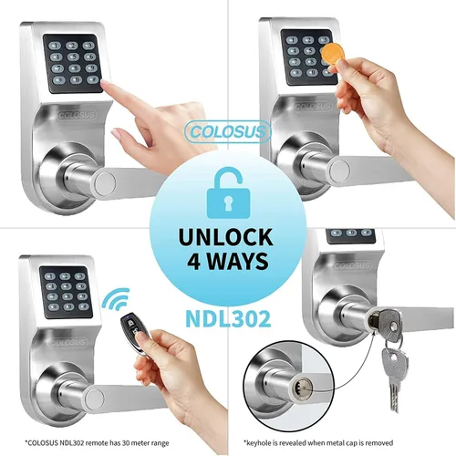 Vista 3 de Colosus Cerradura Digital Electrónica de Confianza sin Llave para Puerta, Teclado – Seguridad Smartcode, Otorgar y Controlar Acceso para Hogar