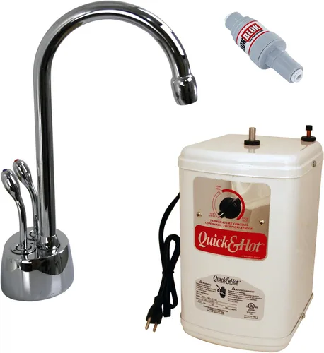 Vista 4 de Westbrass D272H-12 Develosah - Dispensador de agua caliente y fría de 2 manijas de 9 pulgadas con tanque de calentamiento instantáneo, 1 paquete