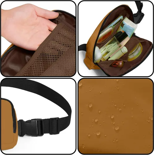 Vista 43 de Riñonera, bolsa para cinturón, correa ajustable ajustable de 40 pulgadas, para mujeres y hombres