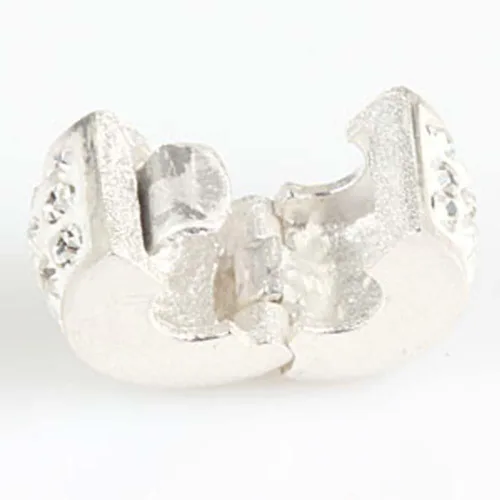 Vista 4 de Abalorio de clip de plata de ley 925 para pulseras.