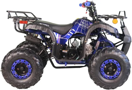Vista 2 de X-Pro - Cuatrimoto de 150 cc con luces LED y neumáticos grandes de 19-18 in Azul araña