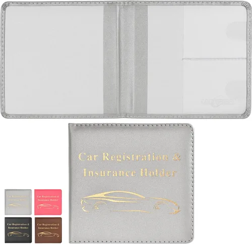 Vista 10 de Cacturism Soporte para registro y seguro de automóvil, guantera de vehículo, organizador de automóvil para hombres y mujeres, funda de accesorios