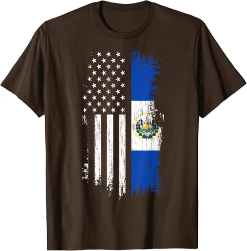 Vista 9 de Camiseta de la bandera de Estados Unidos salvadoreño - Camiseta de El Salvador USA
