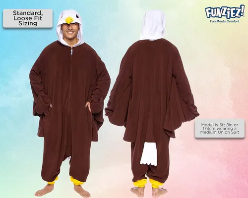 Vista 3 de Funziez! Eagle One Piece - Disfraz de animal de pájaro para adulto