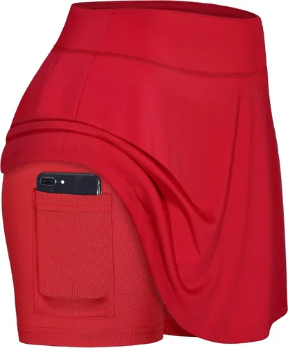 Vista 2 de Blevonh - Falda de tenis para mujer con bolsillo, para correr o jugar golf