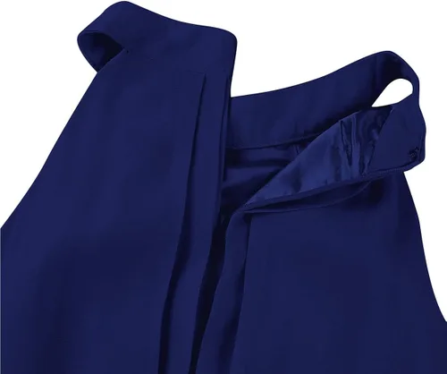 Vista 7 de Choomomo - Vestido de dama de honor para mujer asimétrico de gasa de alta baja