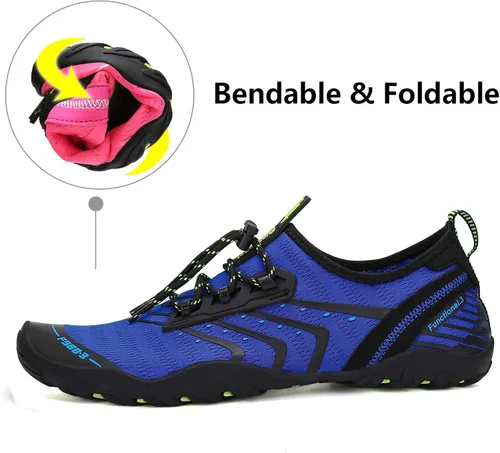 Vista 3 de Zapatos de agua para hombre y mujer, zapatos de agua descalzos, de secado rápido, para playa, natación, buceo, kayak, surf, deportes acuáticos