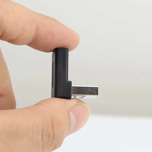 Vista 7 de Herfair Adaptador USB C a A de 90 grados, paquete de 2 unidades de ángulo recto USB3.2 Tipo-C hembra a un macho convertidor vertical de puerto USB