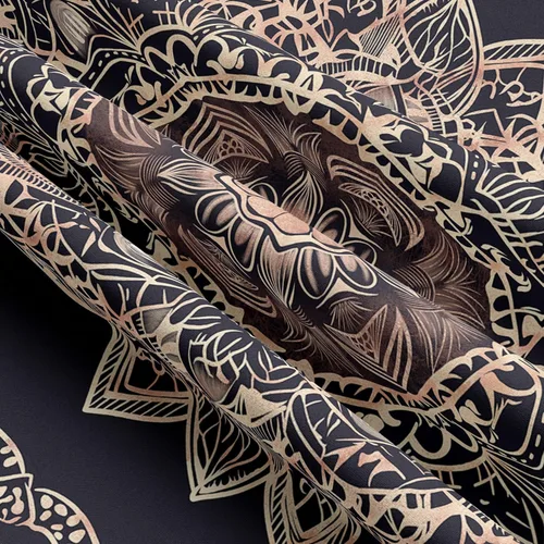Vista 4 de Tapzen Tapiz bohemio con mandala místico bohemio para colgar en la pared, tapiz étnico vintage bohemio para estética de dormitorio, diseño
