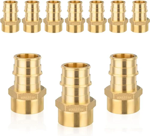 Vista 19 de Paquete de 5 adaptadores NPT roscados hembra Seelink PEX-A de 1/2" x 1/2" Colocaciones de expansión de latón PEX-A, ASTM F1960 (PEX1960026-5)