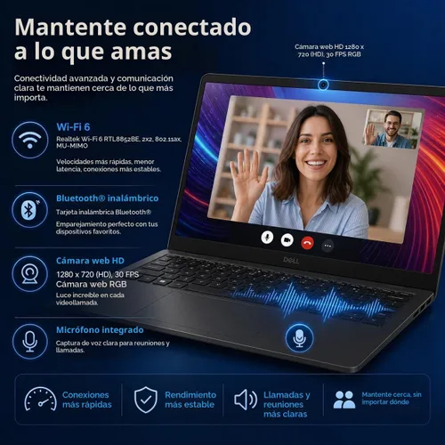 Vista 8 de Laptop Dell 15.6 Plus con pantalla táctil, Intel Ultra 7, RAM DDR5 de 16 GB, SSD de 512 GB