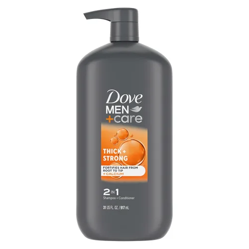 Vista 9 de DOVE MEN + CARE Champú y acondicionador fortificante 2 en 1 para cabello resistente y más grueso, grueso y fuerte con cafeína ayuda a fortalecer