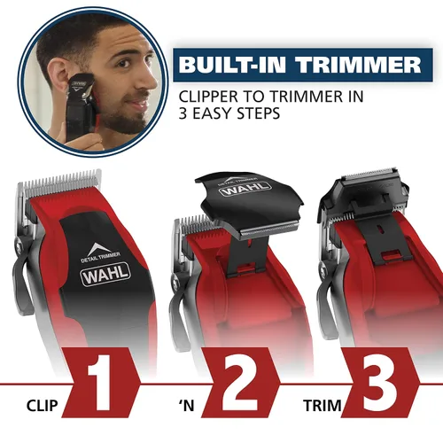Vista 10 de Rasuradora Wahl 79900, grado de impermeabilidad 1501P para el corte del cabello (20 piezas), 1, Rojo
