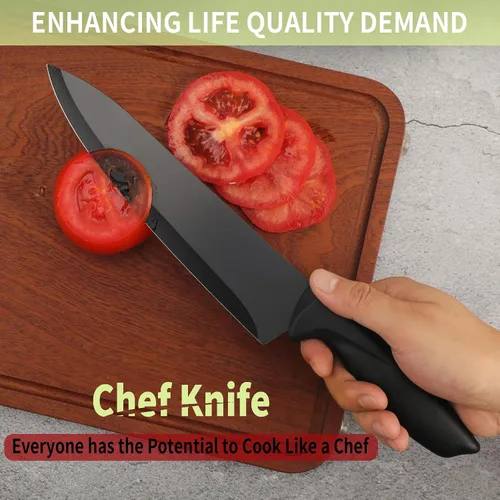 Vista 27 de Cuchillo de chef de 6 pulgadas, cuchillos de cocina, deshuesado de acero inoxidable alemán de alto carbono, cuchillo profesional para carne, aves