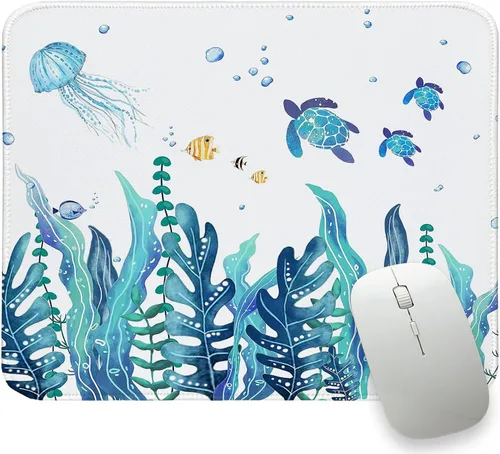 Vista 17 de Glod Mordern - Alfombrilla de mouse pequeña dorada, rectangular, negra, para computadora de viaje, para laptop, alfombrilla de escritorio