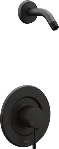 Vista 2 de Moen Align T2192NHBL - Kit de molduras de ducha Posi-Temp de equilibrio de presión, color negro mate, sin cabezal de ducha, requiere válvula