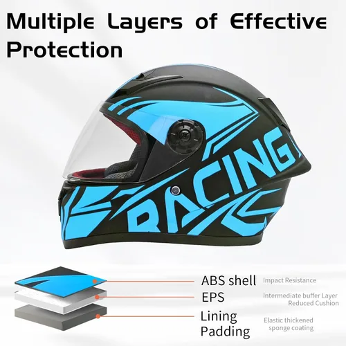 Vista 4 de Cascos de motocicleta para niños, adolescentes, moto, scooter, BMX, cuatro ruedas, cascos de cara completa para niños y niñas, aprobado por el DOT